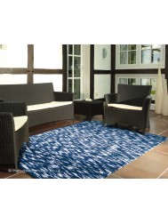 Tokyo Cream Blue Rugs - Thumbnail - 2