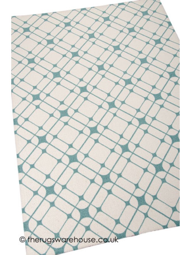 Linear Turquoise Rug - 5