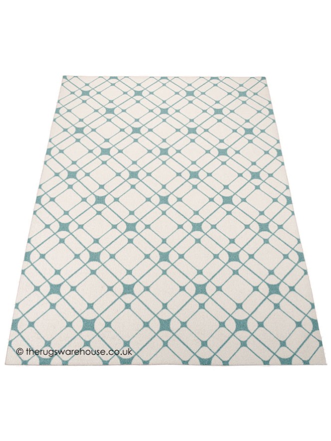 Linear Turquoise Rug - 6
