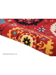 Suzani Red Rug - Thumbnail - 4