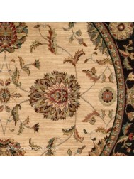 Patina Ivory Black Circle Rug - Thumbnail - 3