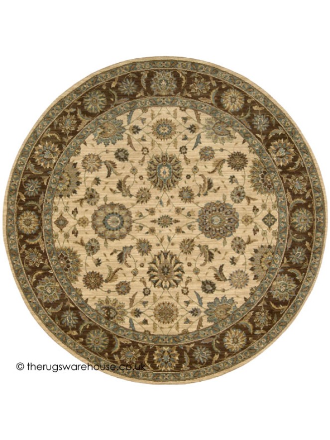 Tigris Beige Circle Rug - 4