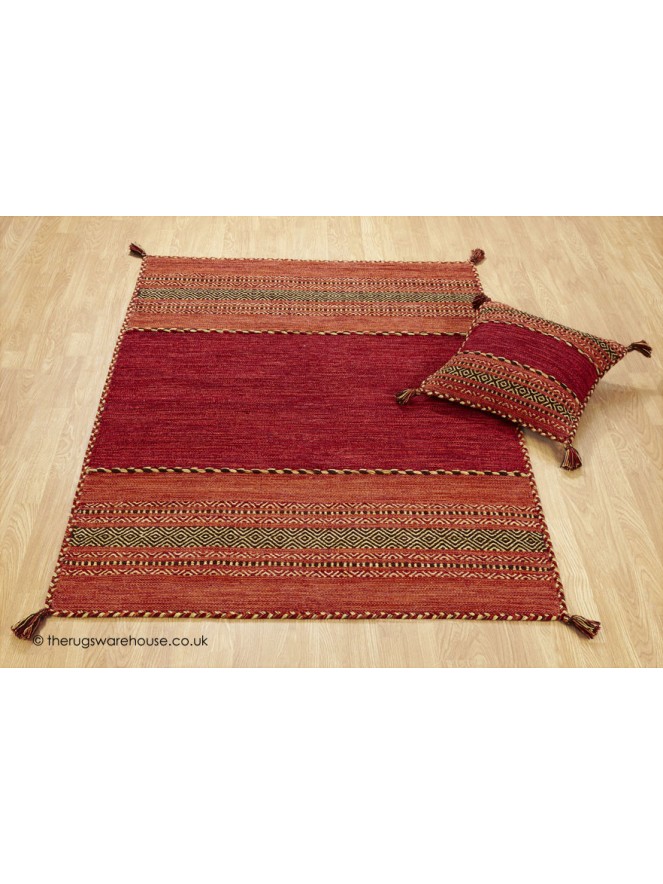 Kelim Red Rug - 5