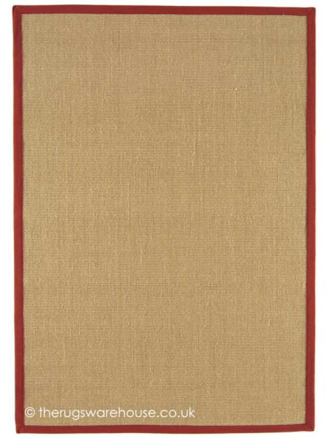 Sisal Linen Red Rug - 7