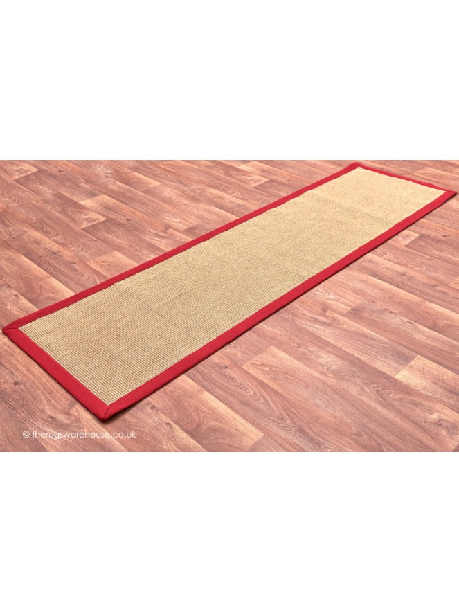 Sisal Linen Red Runner - 8