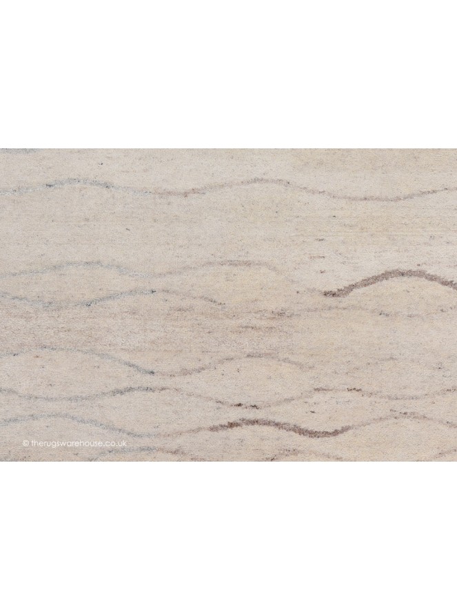 Ocean Waves Cream Rug - 4