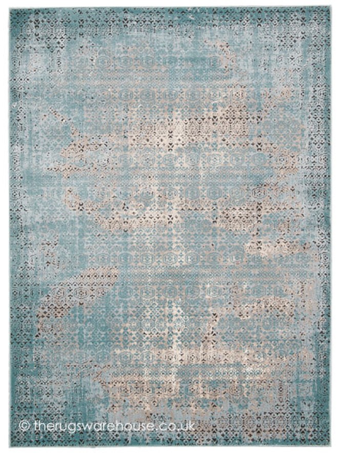 Patch Stripes Blue Rug - 7