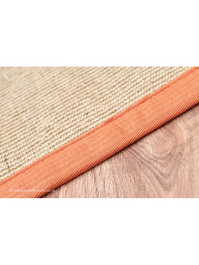 Sisal Linen Orange Runner - 4