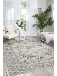 Malta Ivory Blue Rug - Thumbnail - 2