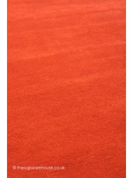 Comfort Burnt Orange Oval Rug - Thumbnail - 5