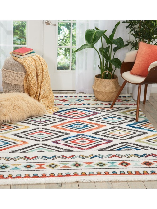 Navajo White Mix Rug - 4