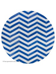 Vasconia Bleu Circle Rug - Thumbnail - 4