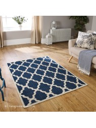 Moda Trellis Blue Rug - Thumbnail - 2