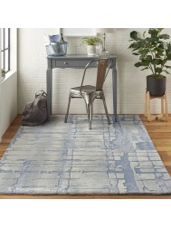 Stacks Symmetry Blue Rug - Thumbnail - 2