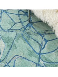 Polygons Symmetry Aqua Rug - Thumbnail - 3