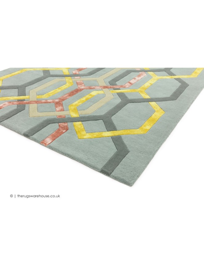Matrix Hexagon Silver Rug - 3