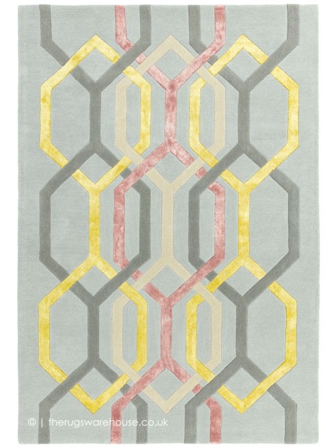 Matrix Hexagon Silver Rug - 7