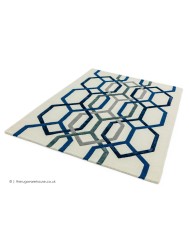 Matrix Hexagon Cream Rug - Thumbnail - 2