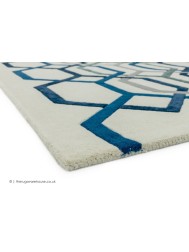 Matrix Hexagon Cream Rug - Thumbnail - 4