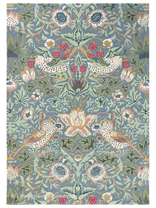 Strawberry Thief Slate Rug - 5