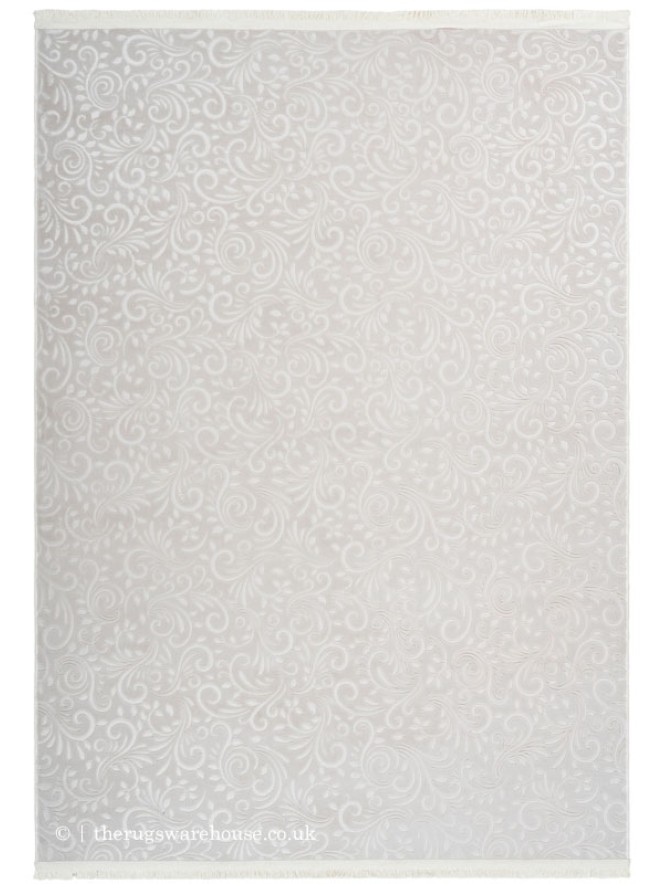 Peri Damask Beige Rug - 7