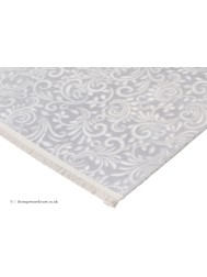 Peri Damask Grey Rug - Thumbnail - 3