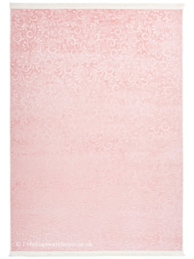Peri Damask Pink Rug - 7