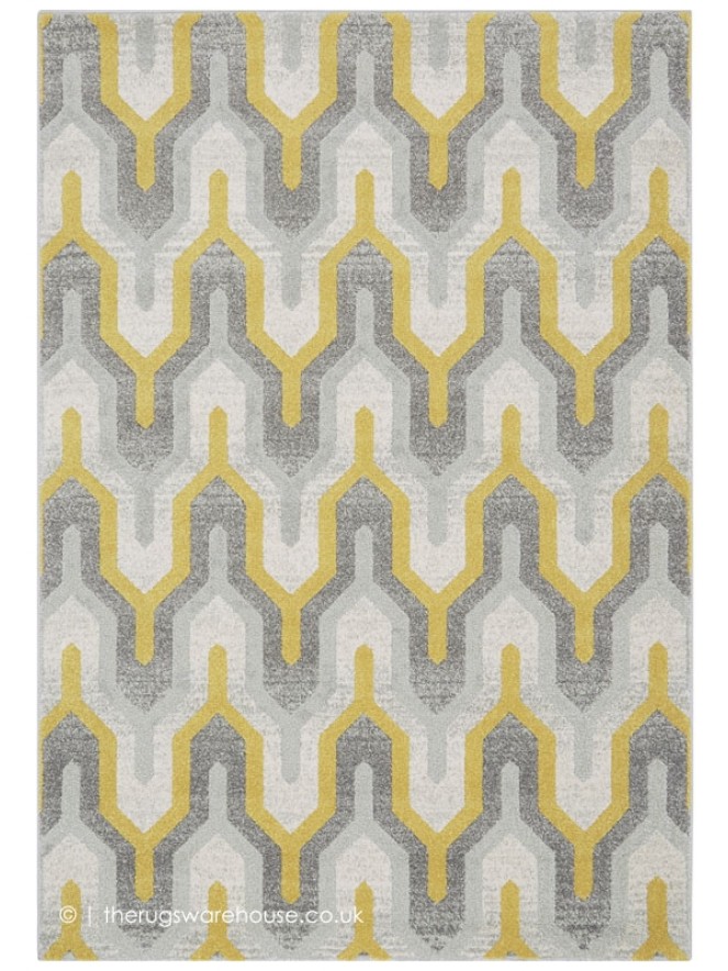 Nova Grey Yellow Rug - 6