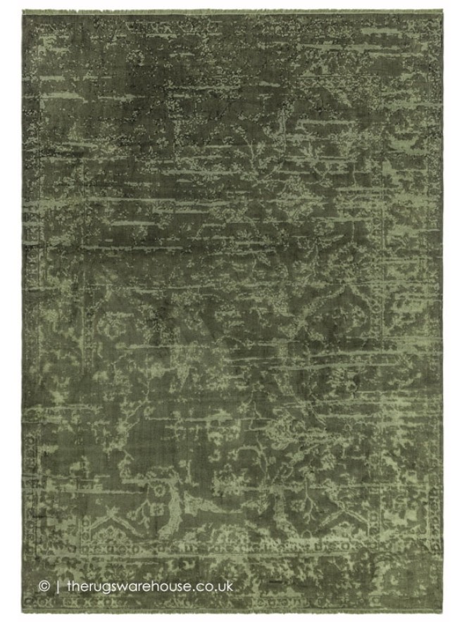 Zehraya Green Vintage Rug - 8