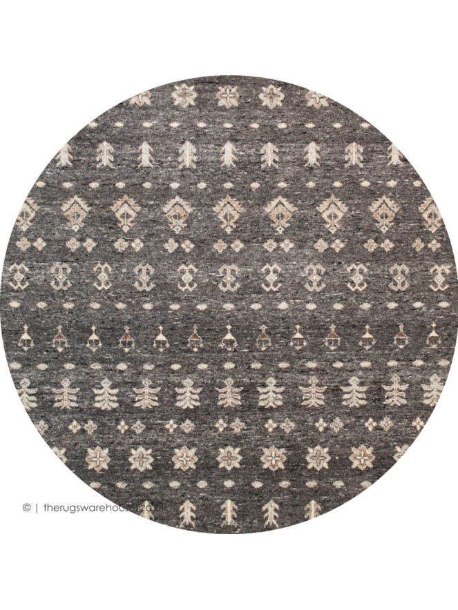 Lawar Grey Circle Rug - 5