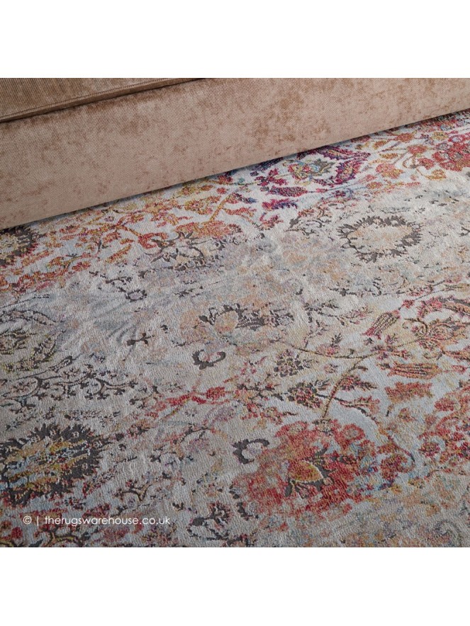 Ankara Ivory Orange Rug - 4