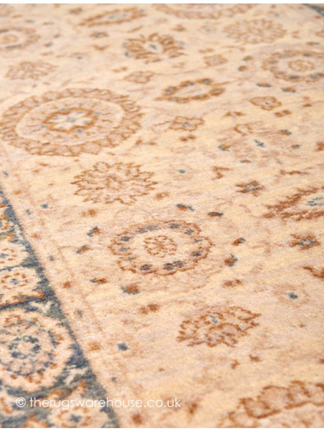 Chobi Ivory Blue Runner - 6