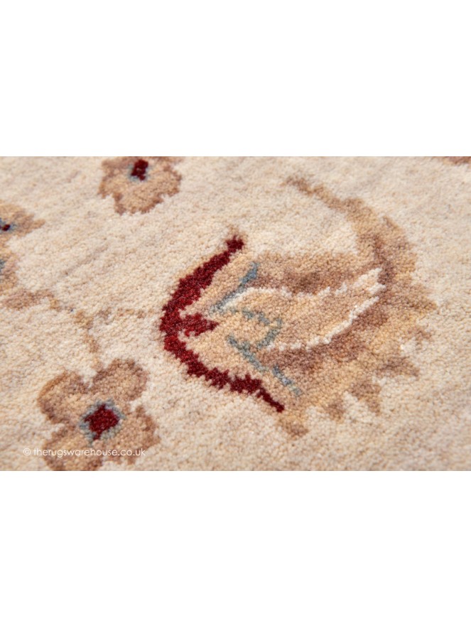 Chobi Ivory Red Rug - 6