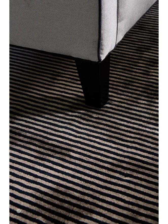 Chrome Stripe Navy Rug - 3
