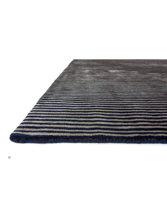 Chrome Stripe Navy Rug - 4