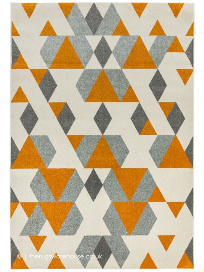 Pyramids Rust Rug - 6