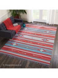 Baja Stripes Red Rug - Thumbnail - 2