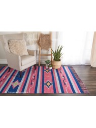 Baja Stripes Pink Rug - Thumbnail - 2