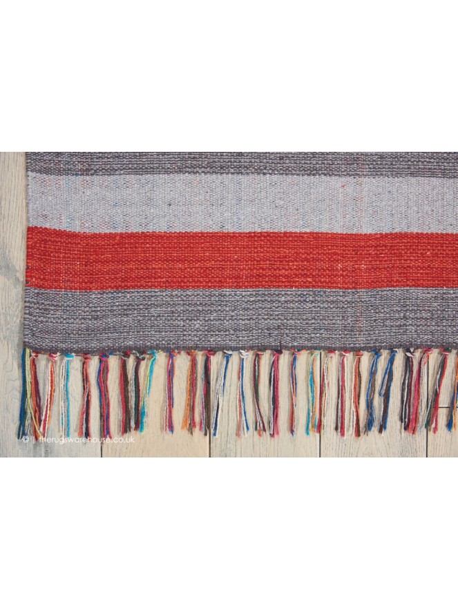 Baja Stripes Red Rug - 4