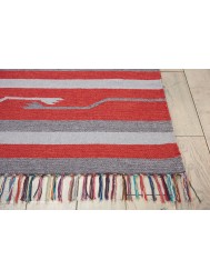 Baja Stripes Red Rug - Thumbnail - 6