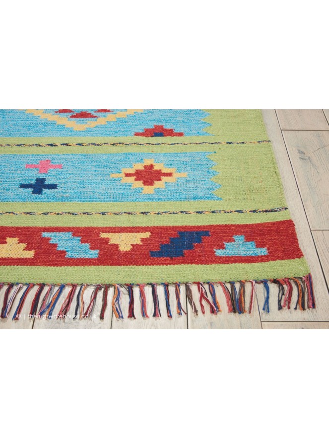 Baja Diamonds Blue Rug - 6