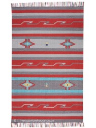 Baja Stripes Red Rug - Thumbnail - 7