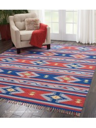 Baja Stripes Blue Rug - Thumbnail - 2