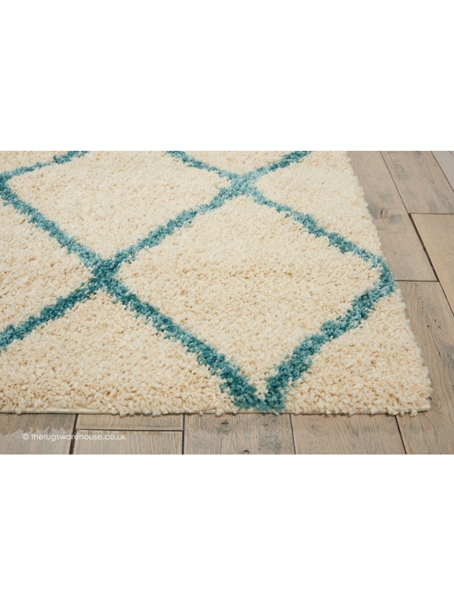 Brisbane Ivory Aqua Rug - 3