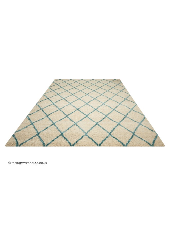 Brisbane Ivory Aqua Rug - 7