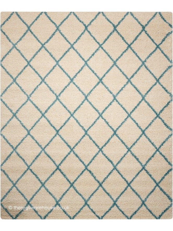 Brisbane Ivory Aqua Rug - 8