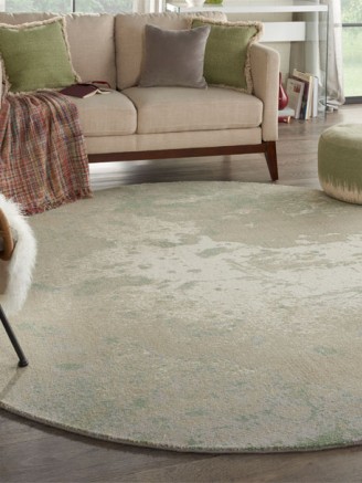 Twilight Chic Ivory Green Circle