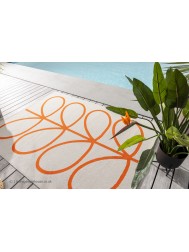 Giant Linear Stem Persimmon Rug - Thumbnail - 3