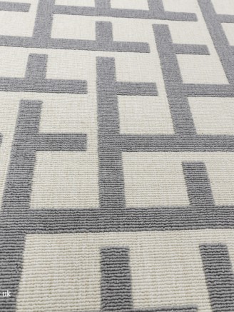 Antibes White Grey Grid