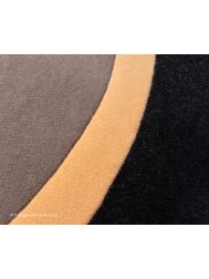 Houston Taupe Black Circle Rug - Thumbnail - 6